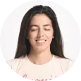Meditation A smiling female with closed eyes meditating